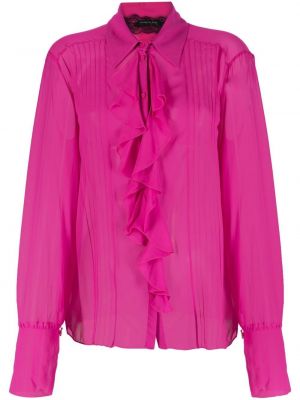 Ruffle krage bluse Patrizia Pepe rosa