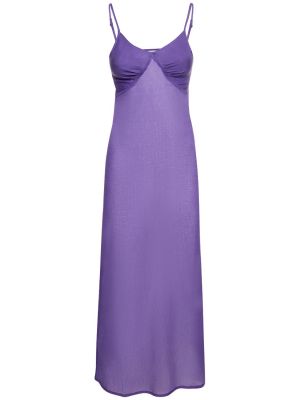 Sukienka długa bawełniana Gimaguas fioletowa