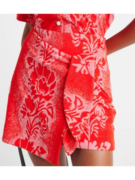 Bavlněné mini sukně s potiskem Alemais červené
