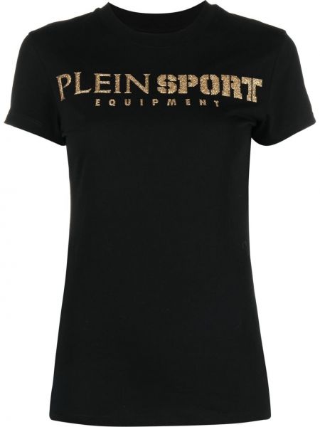 Športna majica s potiskom Plein Sport črna