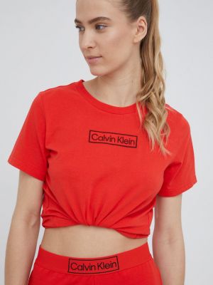 Пижама с къс ръкав Calvin Klein Underwear червено