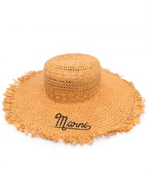 Mütze mit stickerei ausgestellt Marni beige