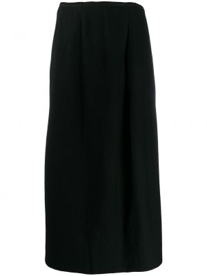 Falda midi de cintura alta Yohji Yamamoto Pre-owned negro