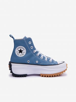 Běžecké boty na platformě s hvězdami Converse modré