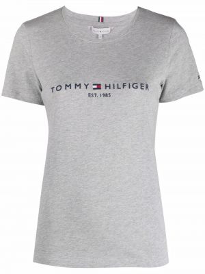 Camiseta de cuello redondo Tommy Hilfiger gris