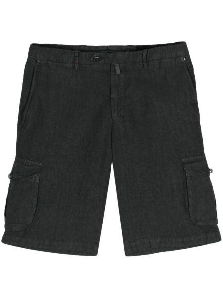 Pellava cargo shortsit Kiton harmaa