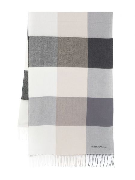 Ruudullinen huivi Emporio Armani harmaa