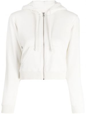 Hoodie med dragkedja Mm6 Maison Margiela vit