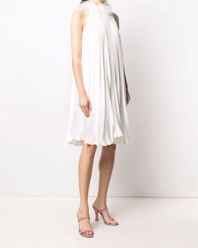 Sukienka midi plisowana Styland biała