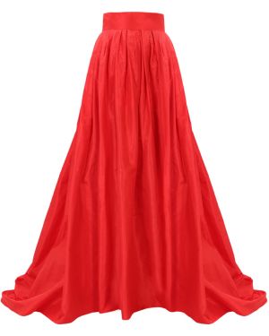 Шелковая юбка макси Carolina Herrera, красная