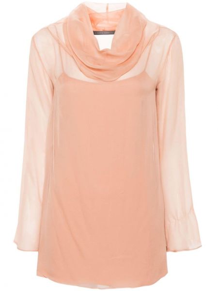 Прозрачна блуза Alberta Ferretti розово