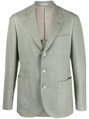 Blazer i linne Brunello Cucinelli grön