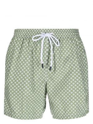 Kratke hlače s cvjetnim printom s printom Barba zelena
