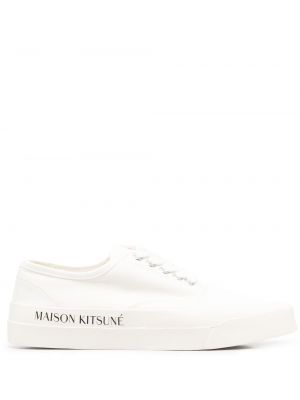 Sneaker mit print Maison Kitsuné weiß