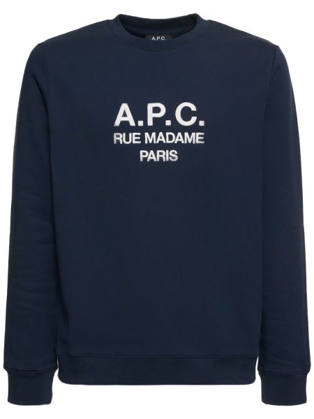 Sudadera de algodón A.p.c. azul