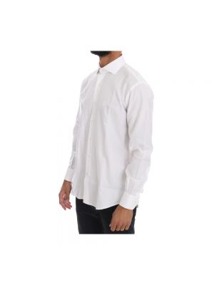 Koszula slim fit w paski Roberto Cavalli biała