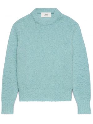 Džemper s okruglim izrezom Ami Paris plava