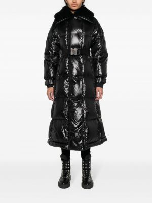 Manteau en cuir Moncler Grenoble noir