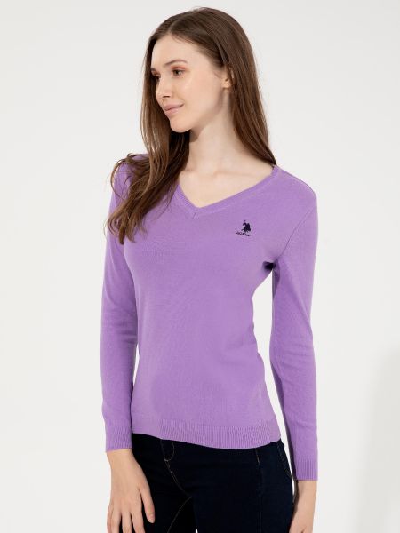 Пуловер U.s. Polo фіолетовий