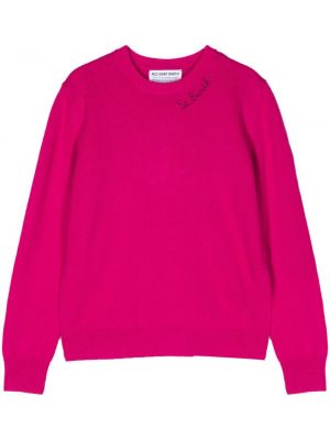 Пуловер бродиран Mc2 Saint Barth розово