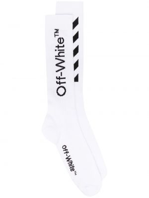 Off-White calcetines con rayas diagonales - Blanco Off-white