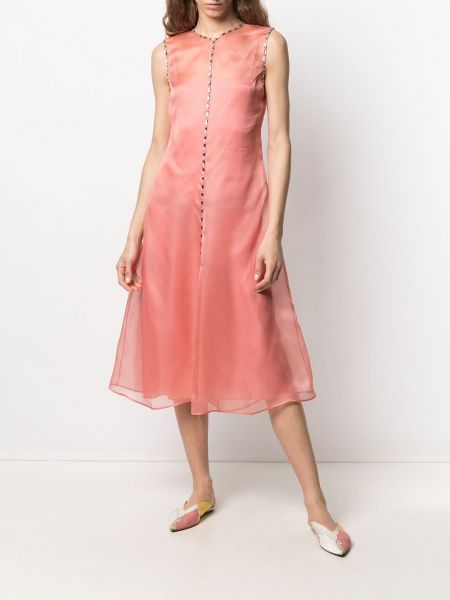 Vestido de cóctel bootcut de cristal Emilio Pucci rosa