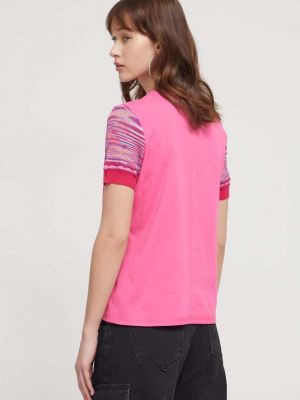 Tričko Desigual růžové