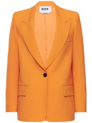 Vlněné sako Msgm oranžové