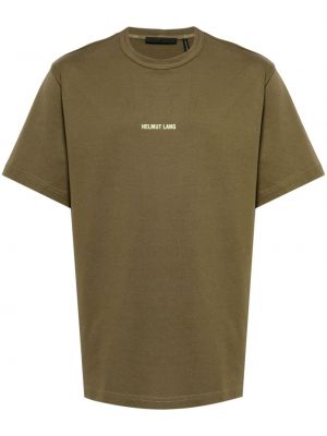 Βαμβακερή μπλούζα με σχέδιο Helmut Lang πράσινο