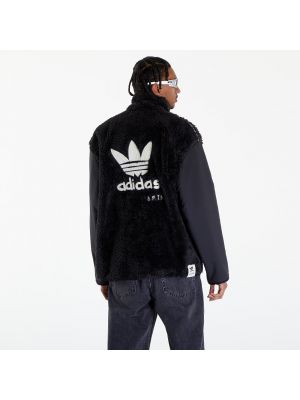 Fleece μπουφάν Adidas Originals μαύρο
