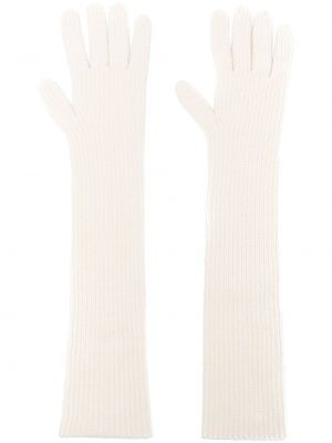 Кашмирени ръкавици Loulou Studio бяло