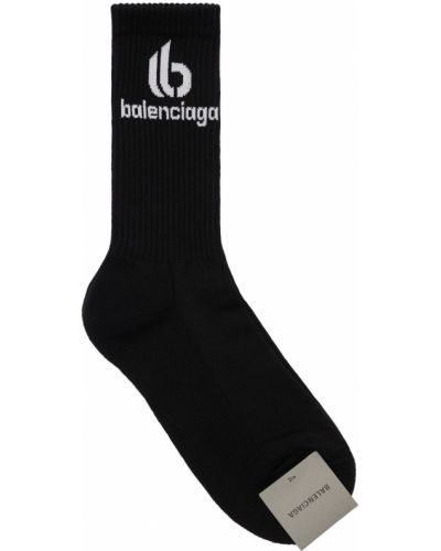 Памучни чорапи Balenciaga черно