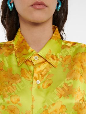 Риза на цветя Vetements жълто