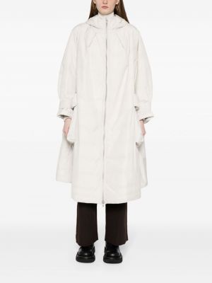 Péřový kabát s kapucí Jnby bílý