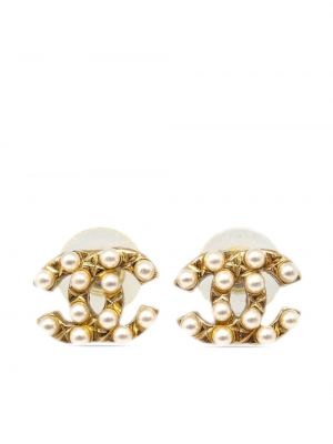 Stepētas auskari Chanel Pre-owned zelts