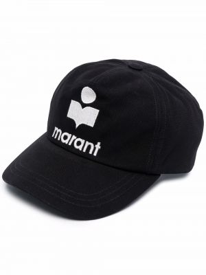 Bomull brodert cap Isabel Marant svart