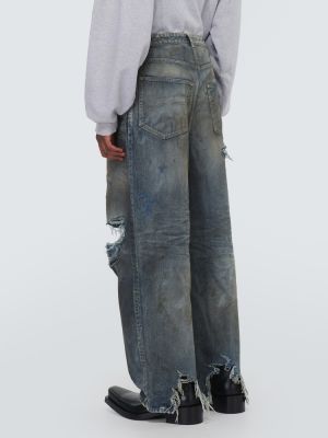 Distressed straight jeans ausgestellt Balenciaga blau
