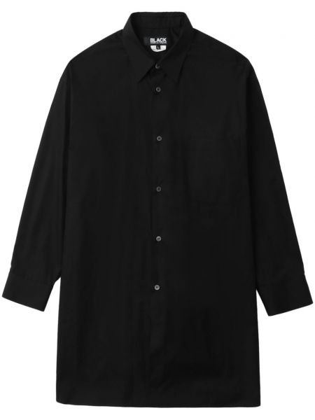 Bluză lungă cu talie înaltă din bumbac Black Comme Des Garçons negru