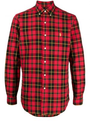 Bavlněná košile s výšivkou Polo Ralph Lauren červená