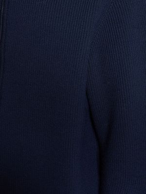 Cardigan en laine en tricot Jacquemus bleu