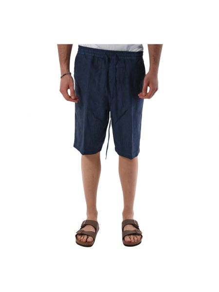 Casual leinen shorts 120% Lino blau