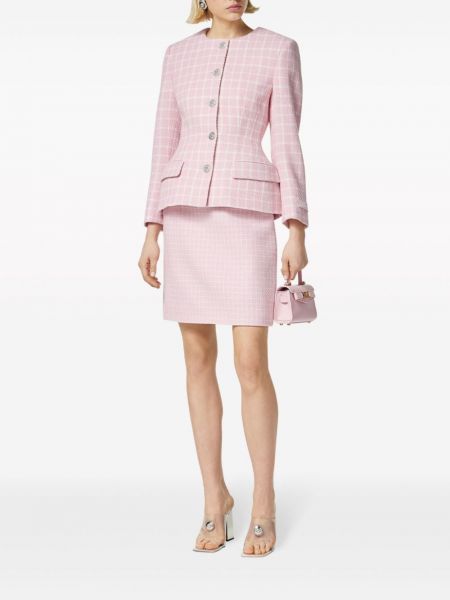 Rūtainas jaka ar apdruku Versace rozā