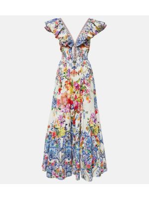 Sukienka długa bawełniana w kwiatki Camilla