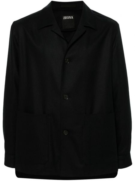 Uld blazer Zegna sort