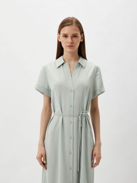 Платье-рубашка Calvin Klein зеленое