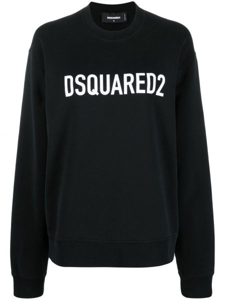 Trykt sweatshirt Dsquared2 svart