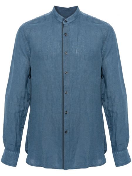 Ленена риза 120% Lino синьо