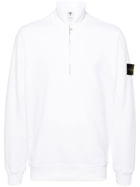 Puuvilla collegepaita Stone Island valkoinen