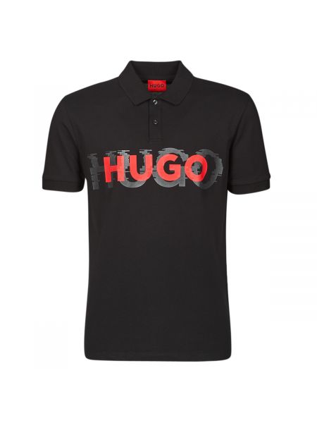 Polo z krótkim rękawem Hugo czarna