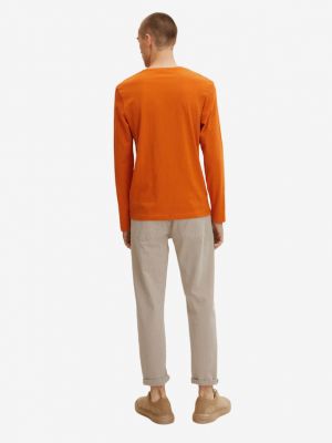 Tricou cu mânecă lungă Tom Tailor portocaliu